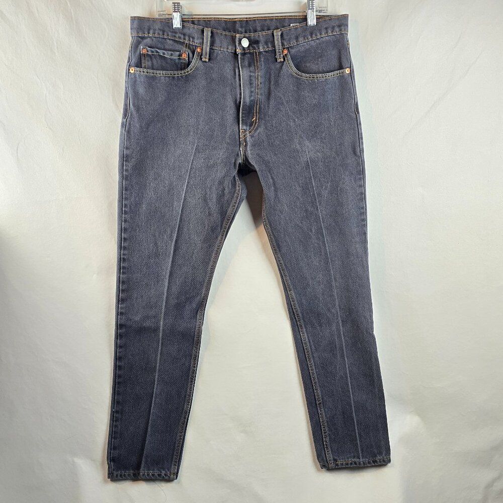 Levi's 512 Jeans Mens 36x32 Gray Dark Wash Slim Taper Denim Casual Rocker Skate